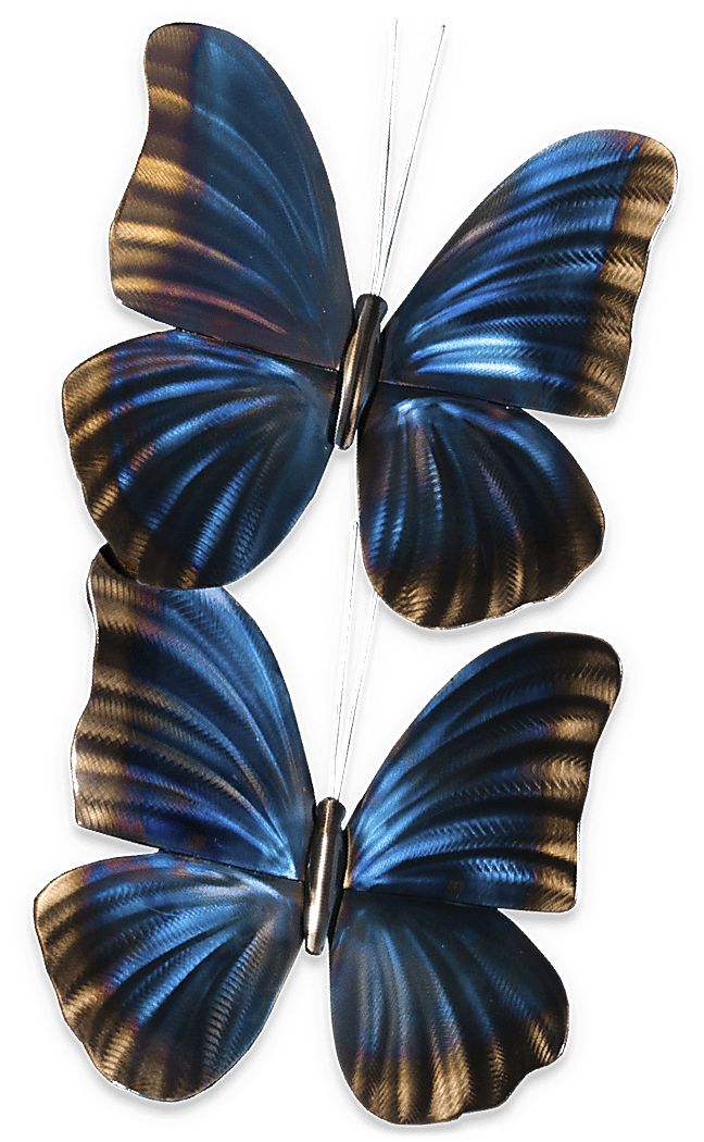 Morpho Butterfly Pair Blue Outdoor Artwork