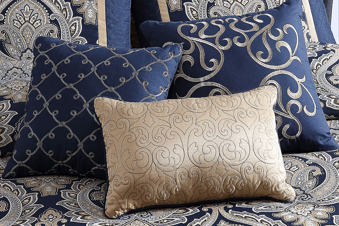 Morputh Navy 10 Pc King Comforter Set
