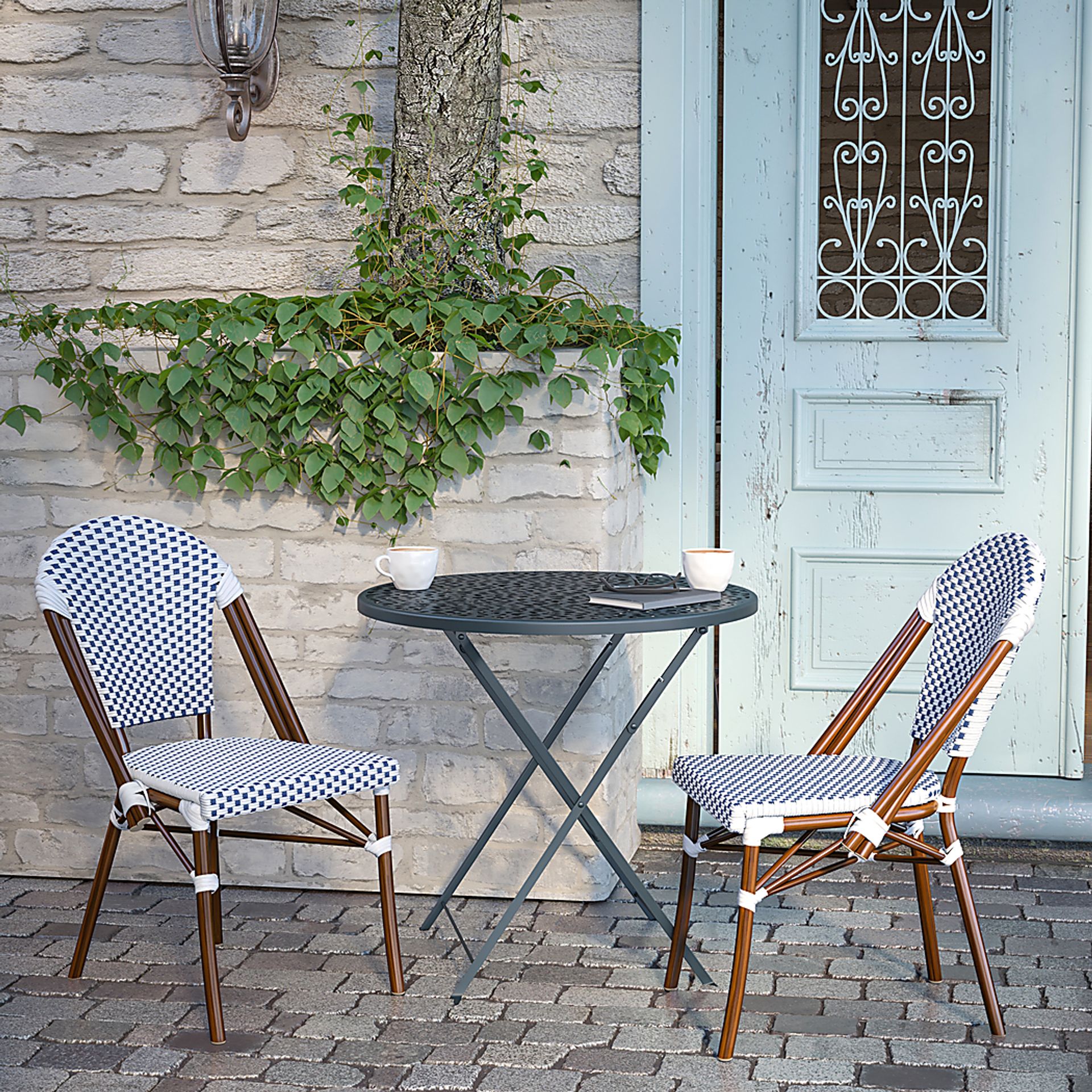 Morrie Navy Dining Chair - Image 2