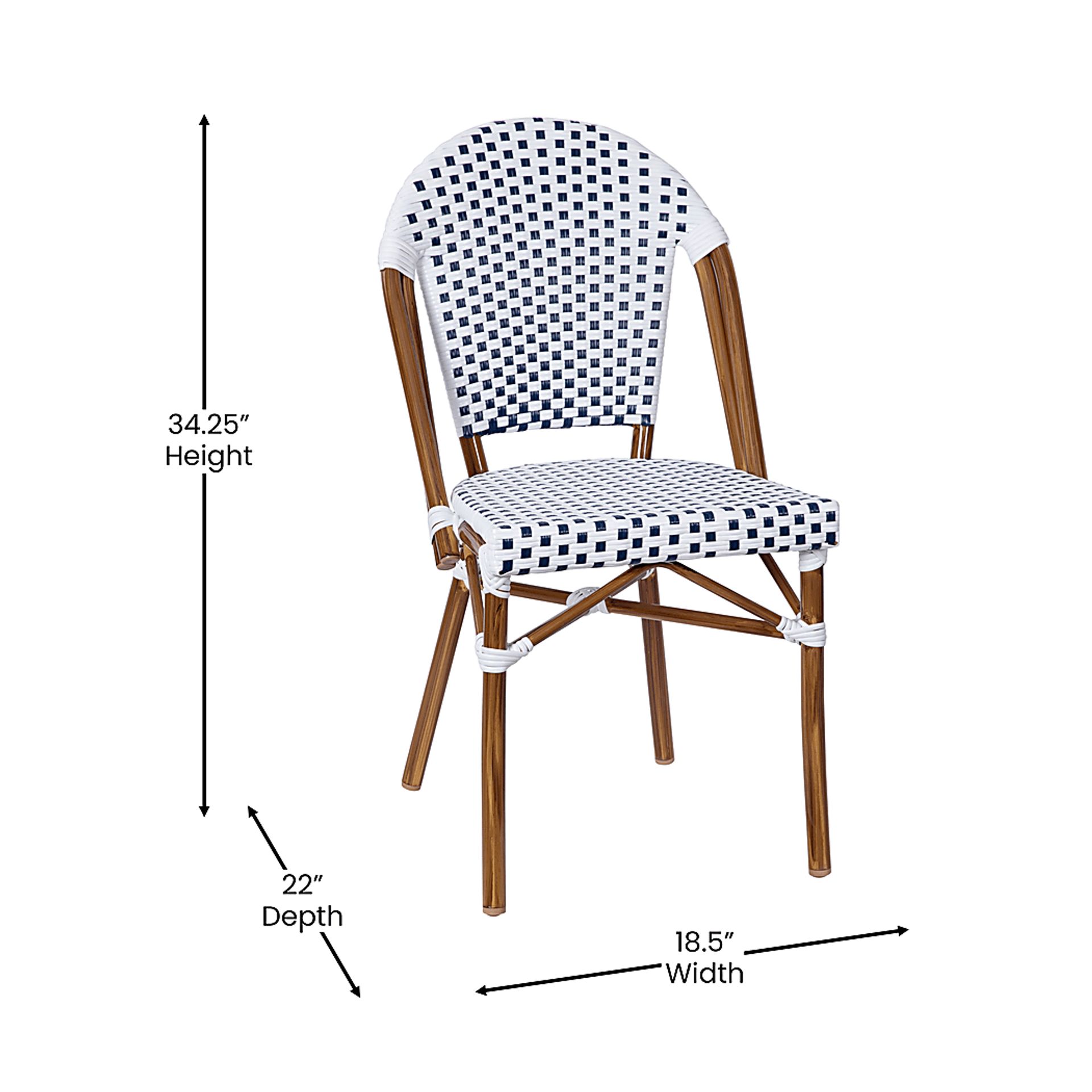 Morrie Navy Dining Chair - Image 9