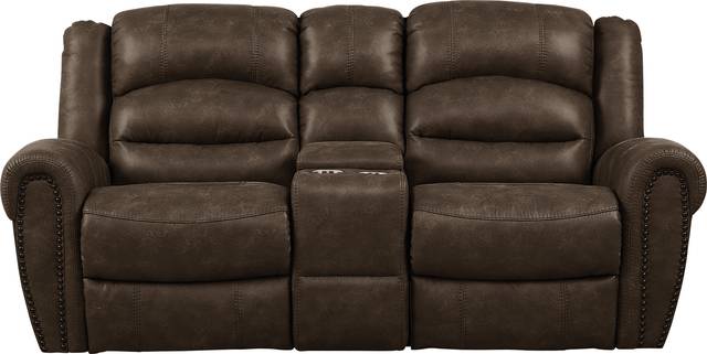Morristown Brown Reclining Console Loveseat - Thumbnail - Image 1