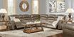 Morristown Taupe 6 Pc Reclining Sectional