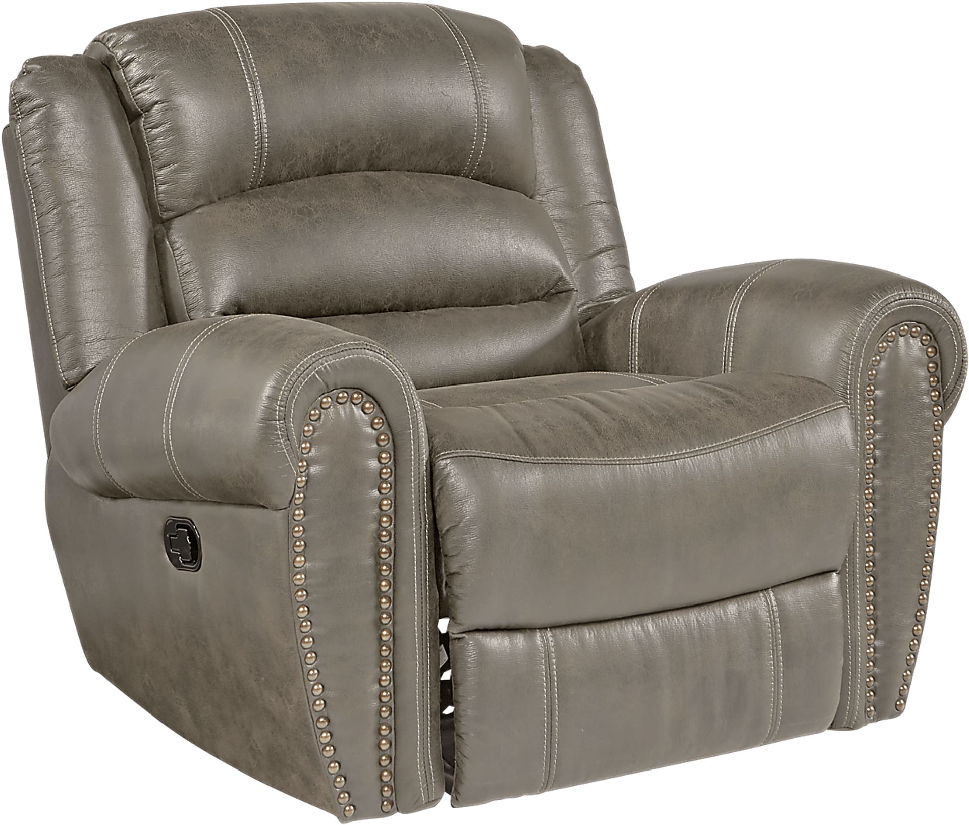 Morristown Taupe Beige Polyester Fabric Glider Recliner Rooms to Go