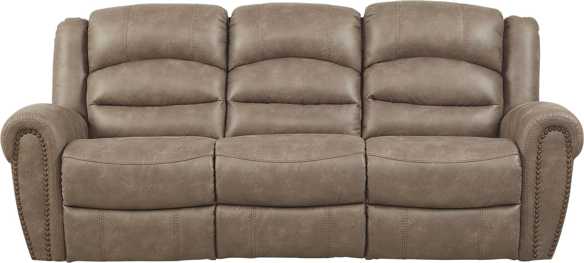 Morristown Taupe Power Reclining Sofa - Image 1