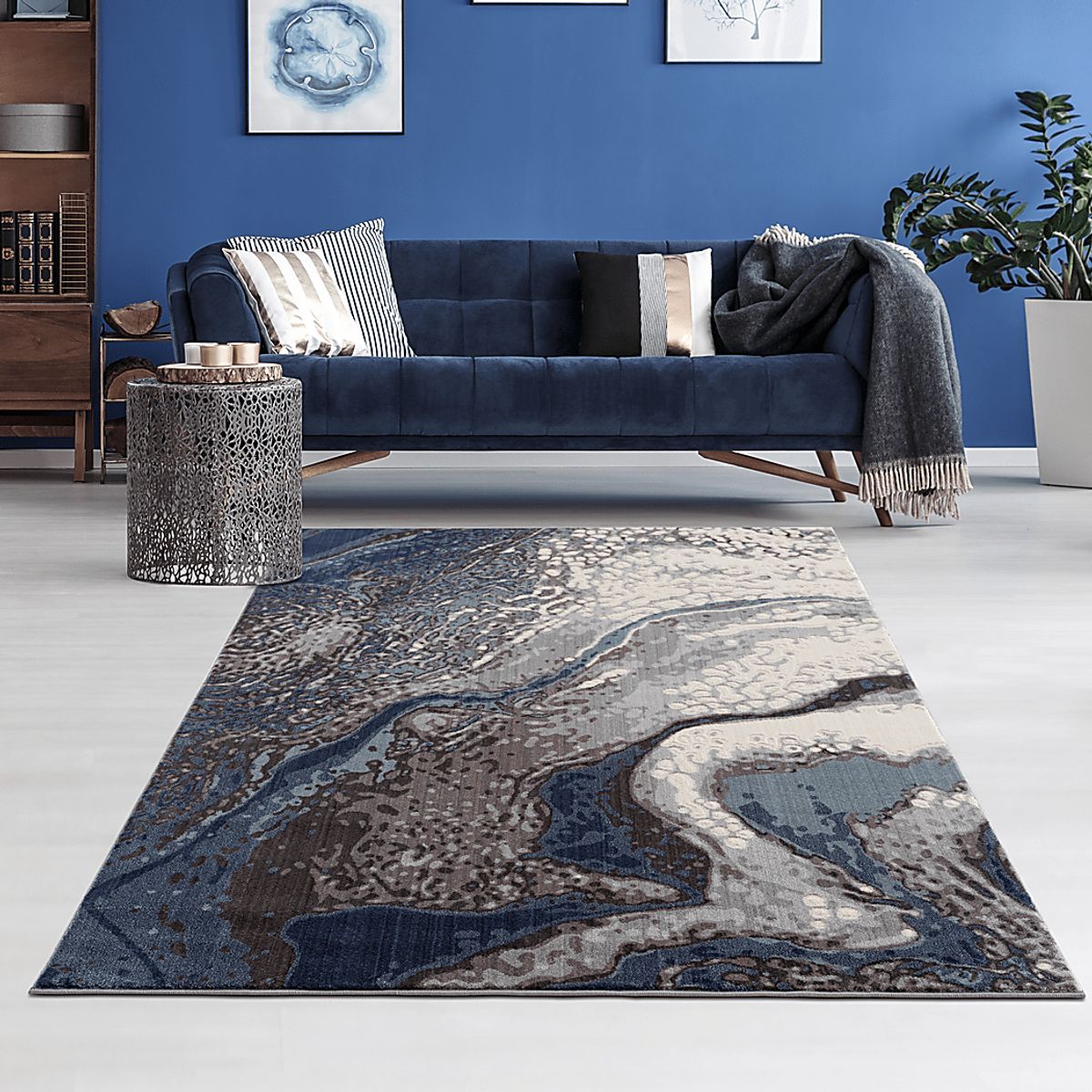 Morrowick Blue Rug | Rooms to Go