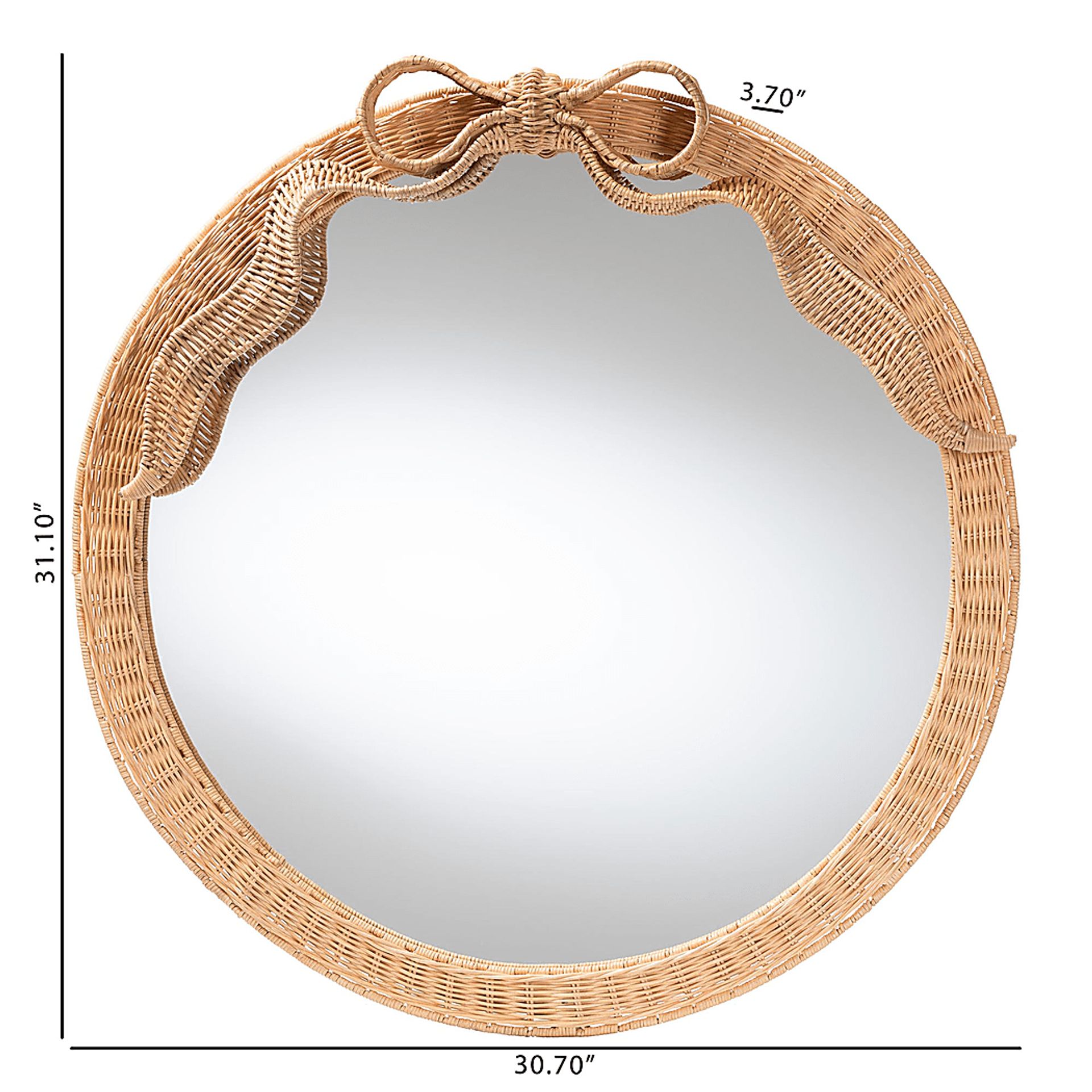 Morsen Light Brown Round Mirror - Image 3