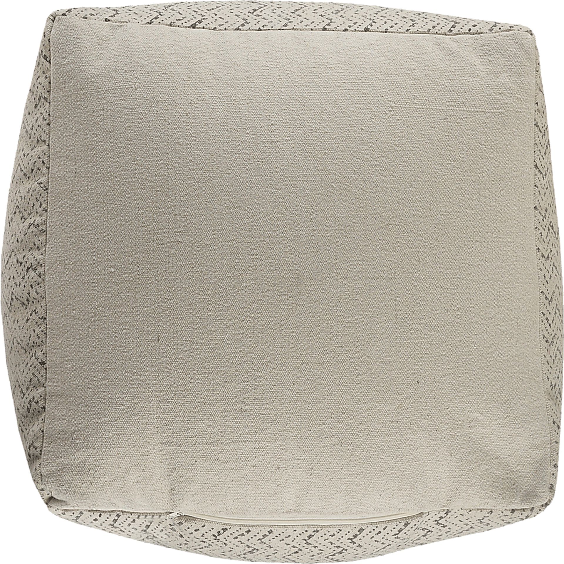 Moshor Taupe/Gray Pouf - Image 4