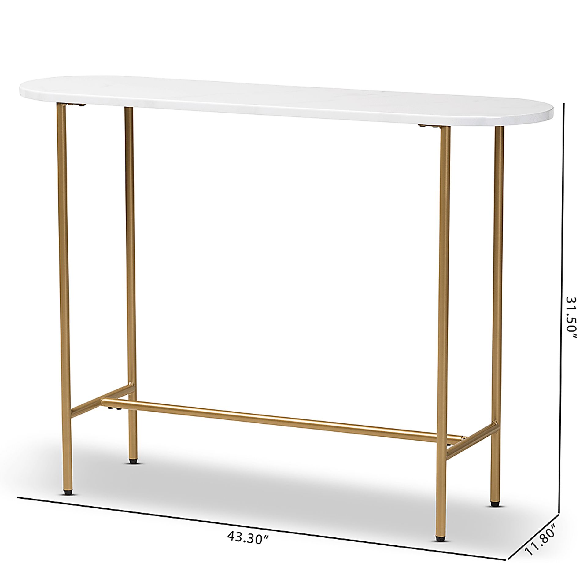 Mosier White Sofa Table - Image 7