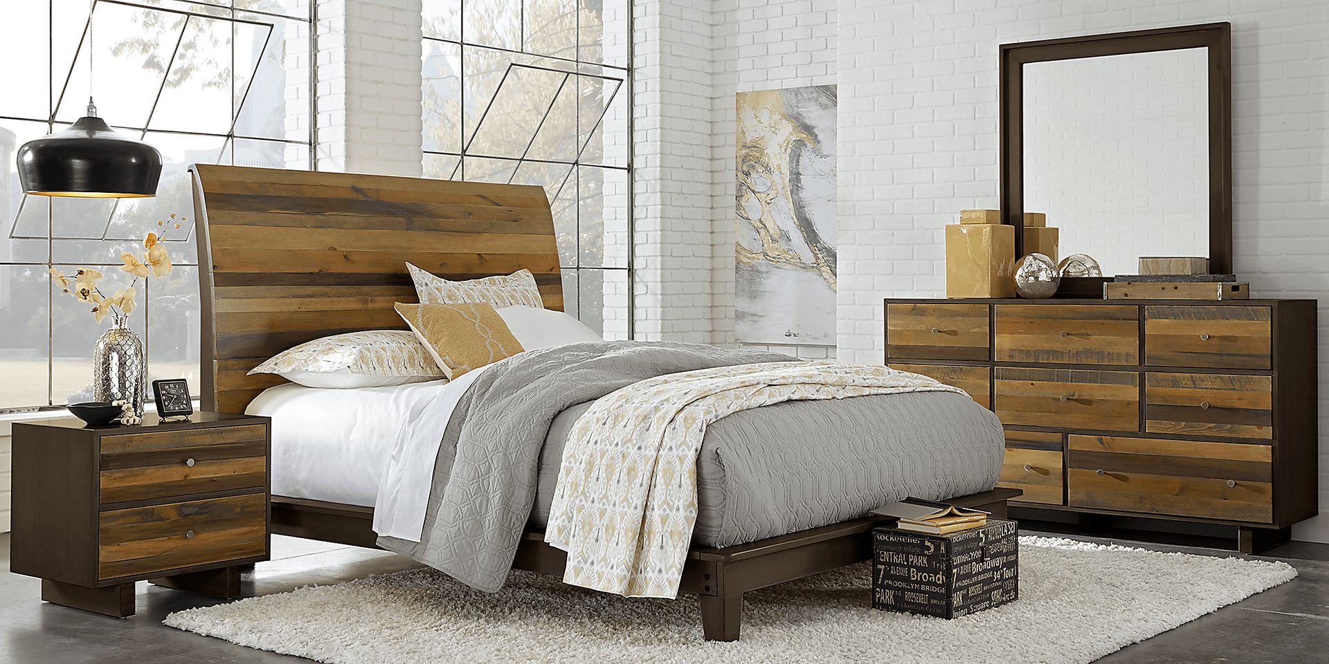 Moss Creek Brown 3 Pc Queen Sleigh Bed - Image 2