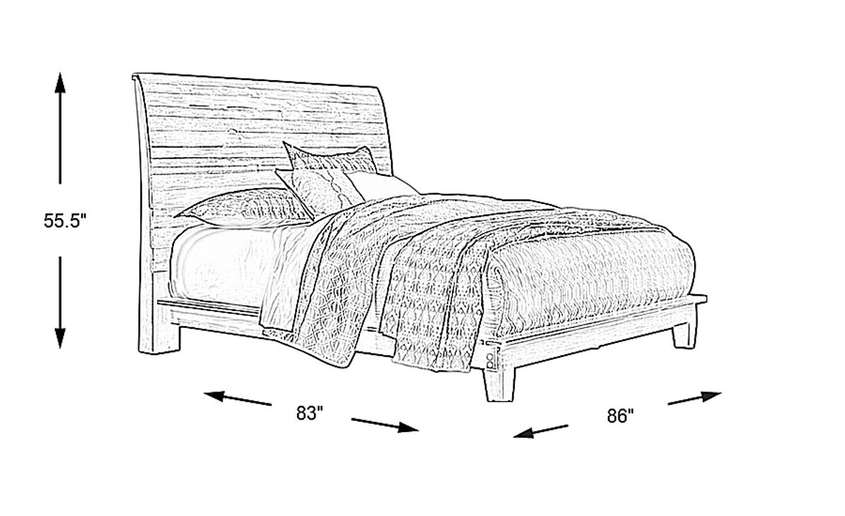 Moss Creek Gray 3 Pc King Sleigh Bed | Rooms to Go
