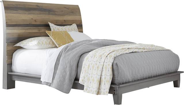Moss Creek Gray 3 Pc King Sleigh Bed - Thumbnail - Image 1