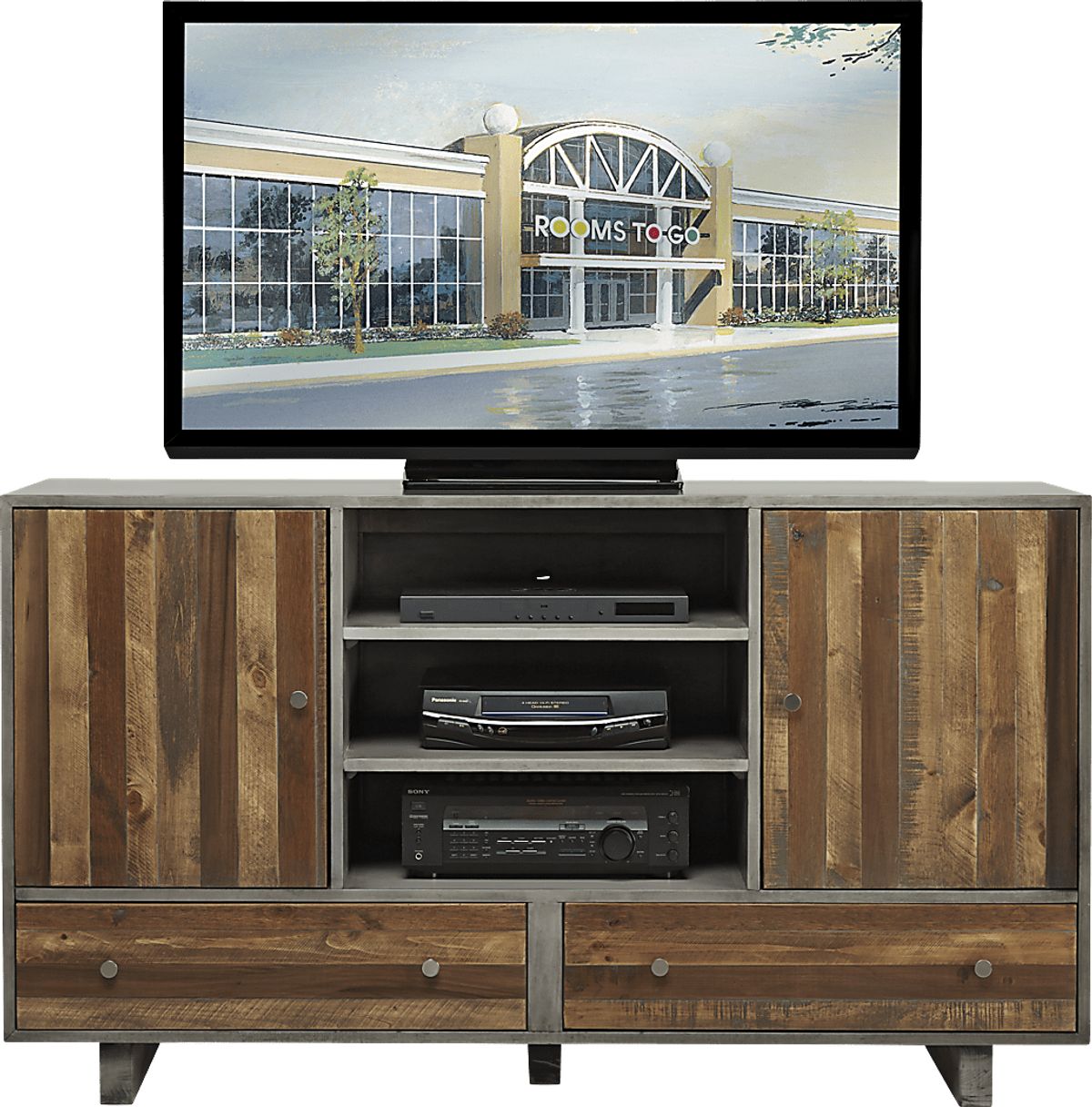 Moss Creek Gray Console | Rooms to Go