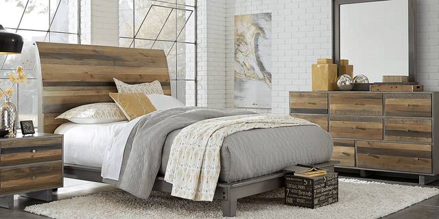 Moss Creek Gray 8 Pc King Sleigh Bedroom - Thumbnail - Image 1