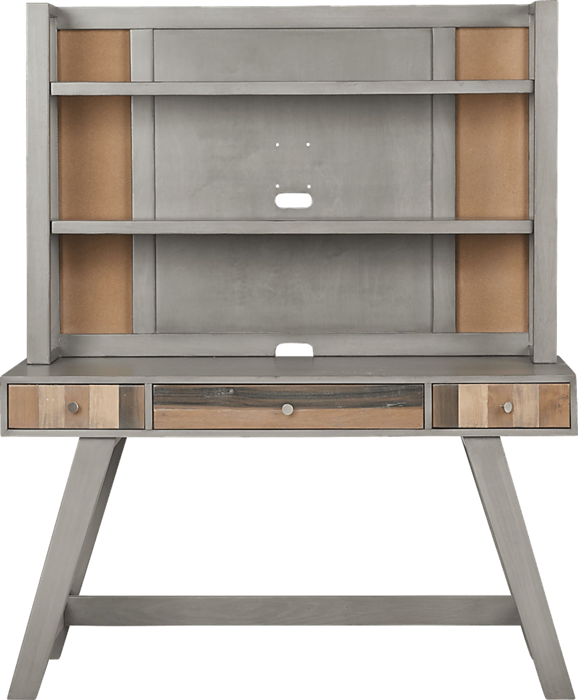 Kids Moss Creek Jr. Gray Desk & Hutch - Image 1