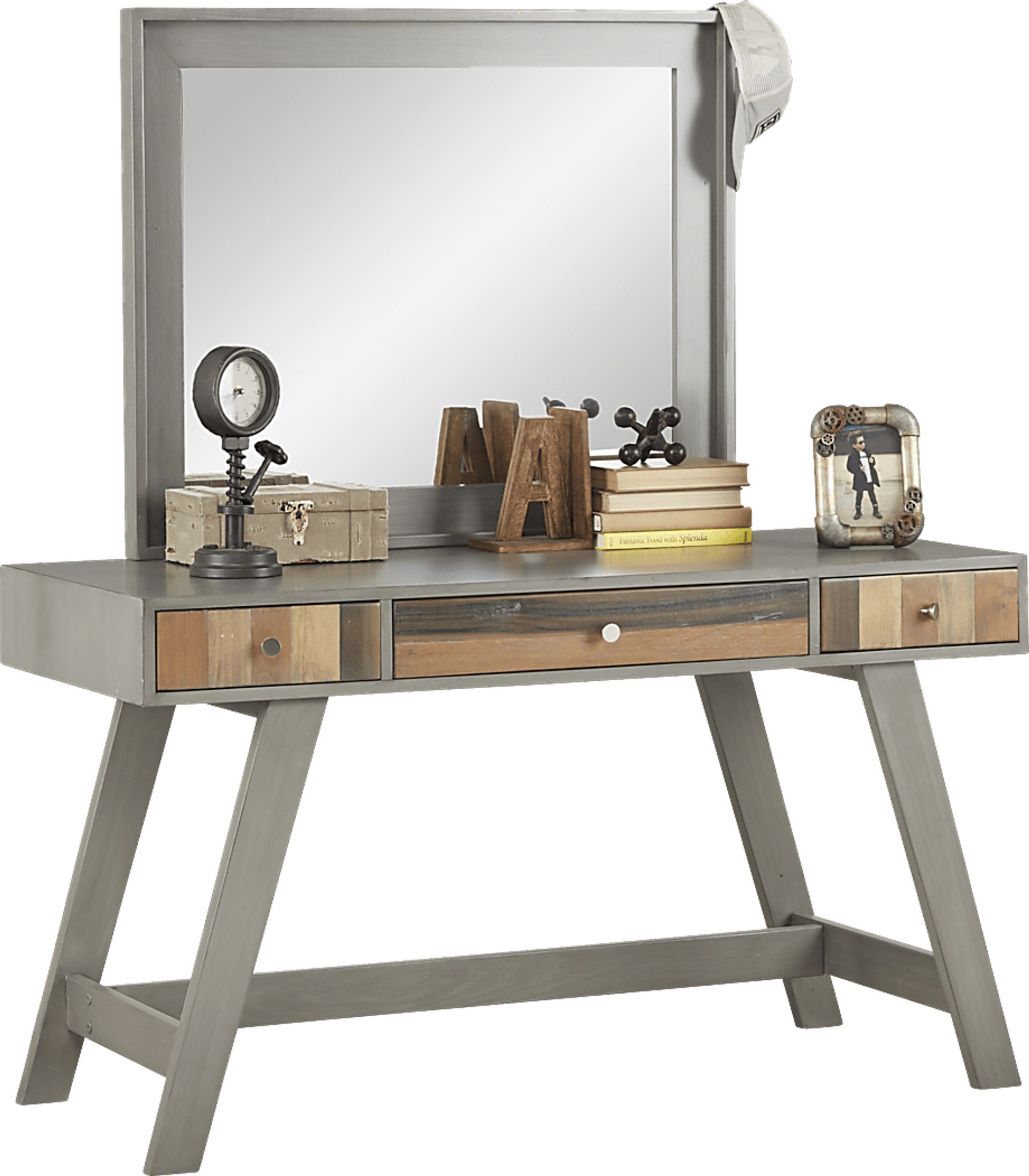 Kids Moss Creek Jr. Gray Desk & Mirror - Image 2