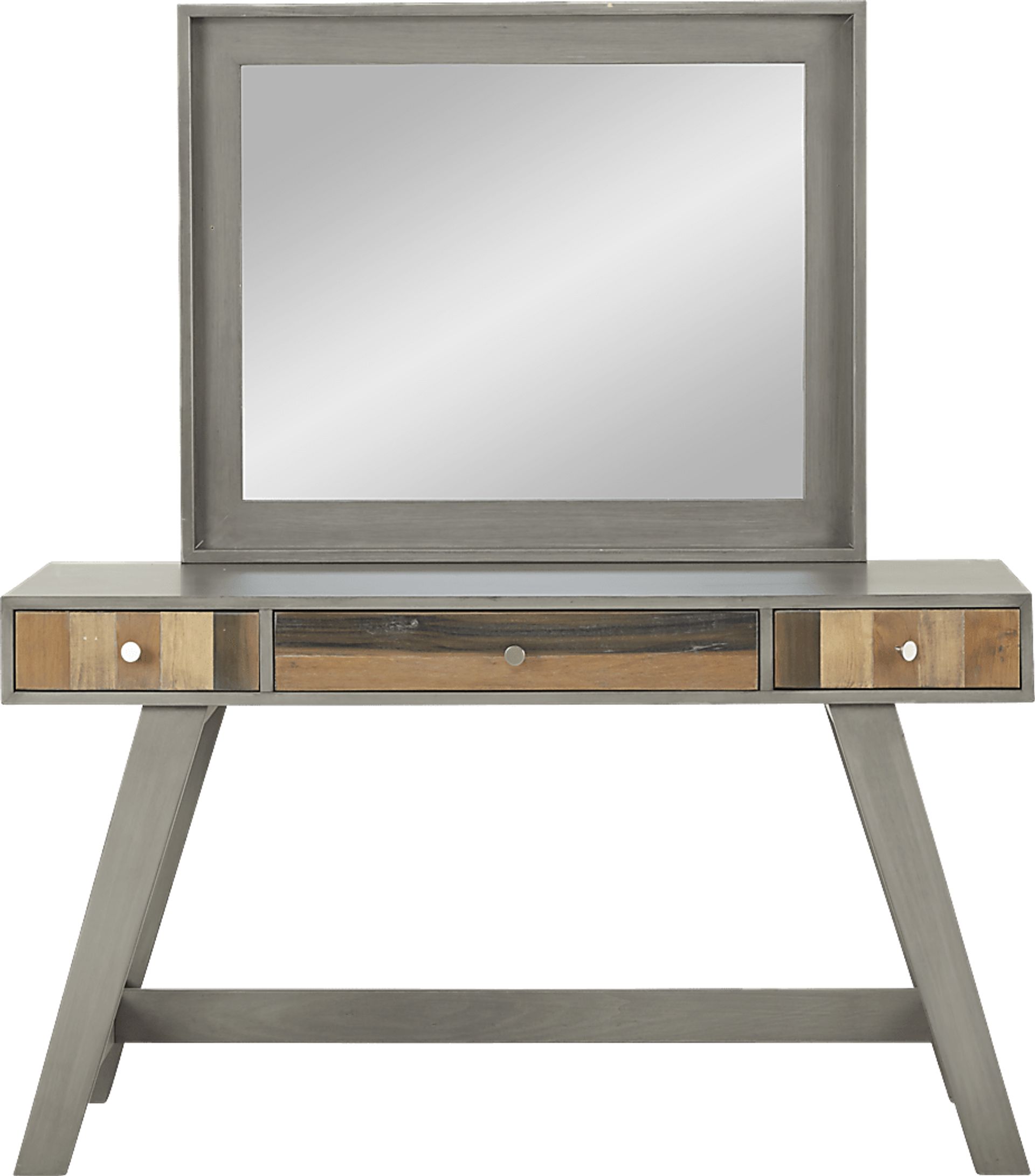 Kids Moss Creek Jr. Gray Desk & Mirror - Image 1