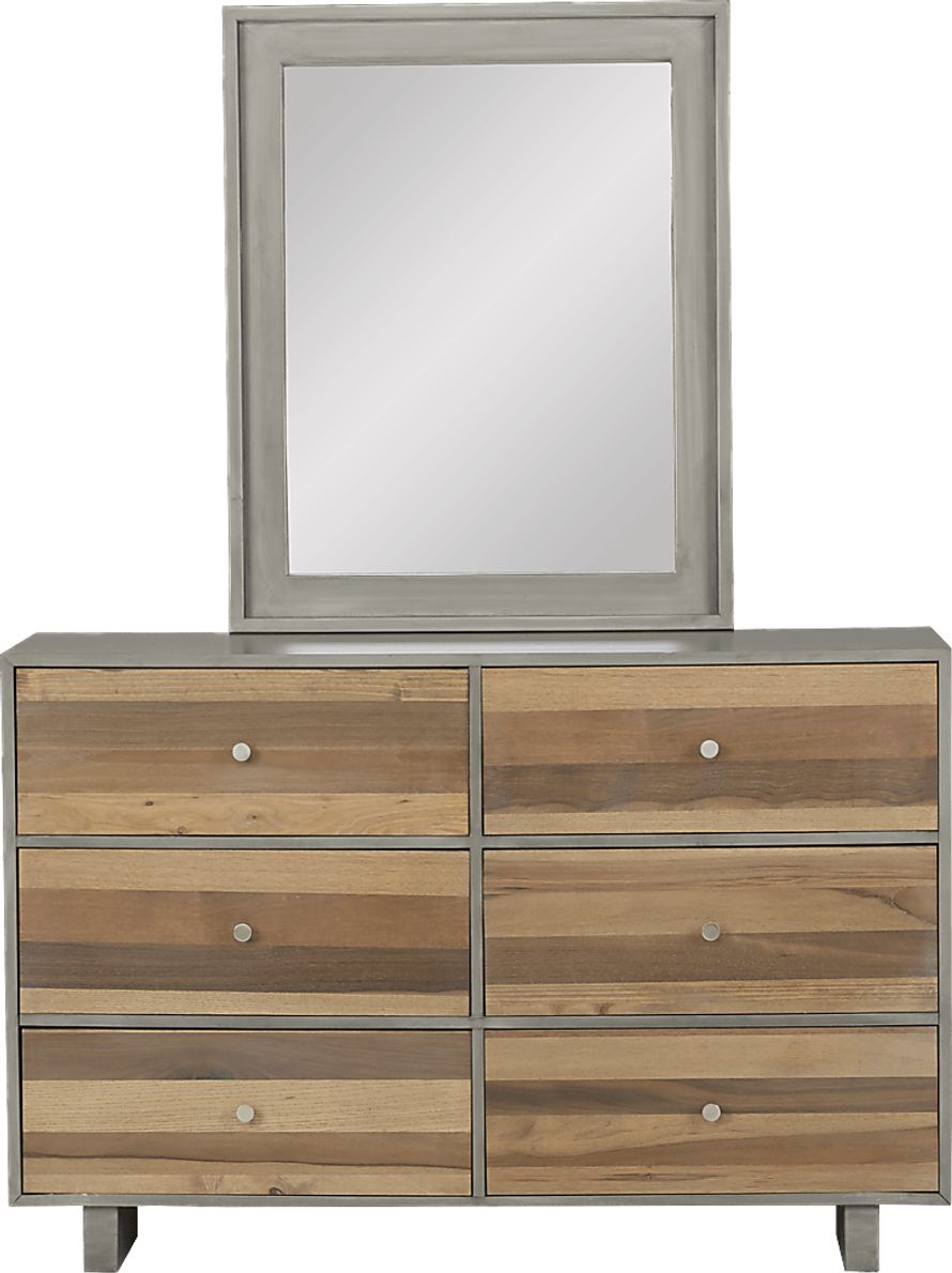 Moss Creek Jr. Gray Dresser & Mirror Set Rooms To Go