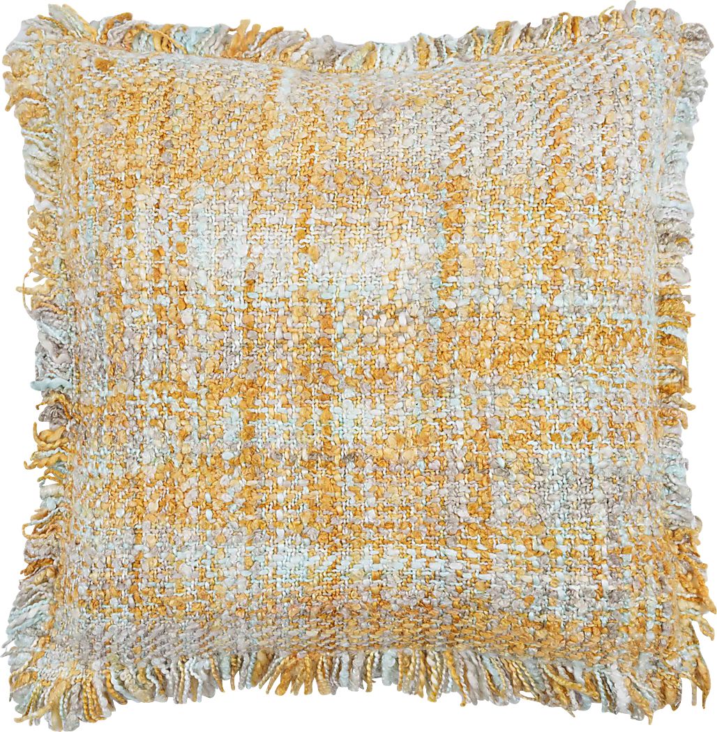 Mossrose Yellow Accent Pillow