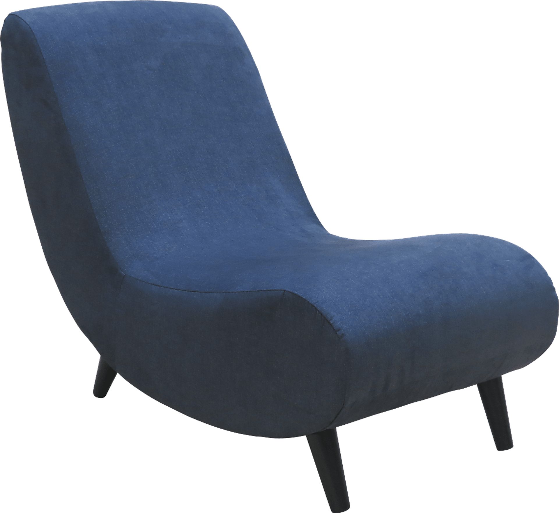 Mostly Mod Denim Blue Lounge Chair - Image 1