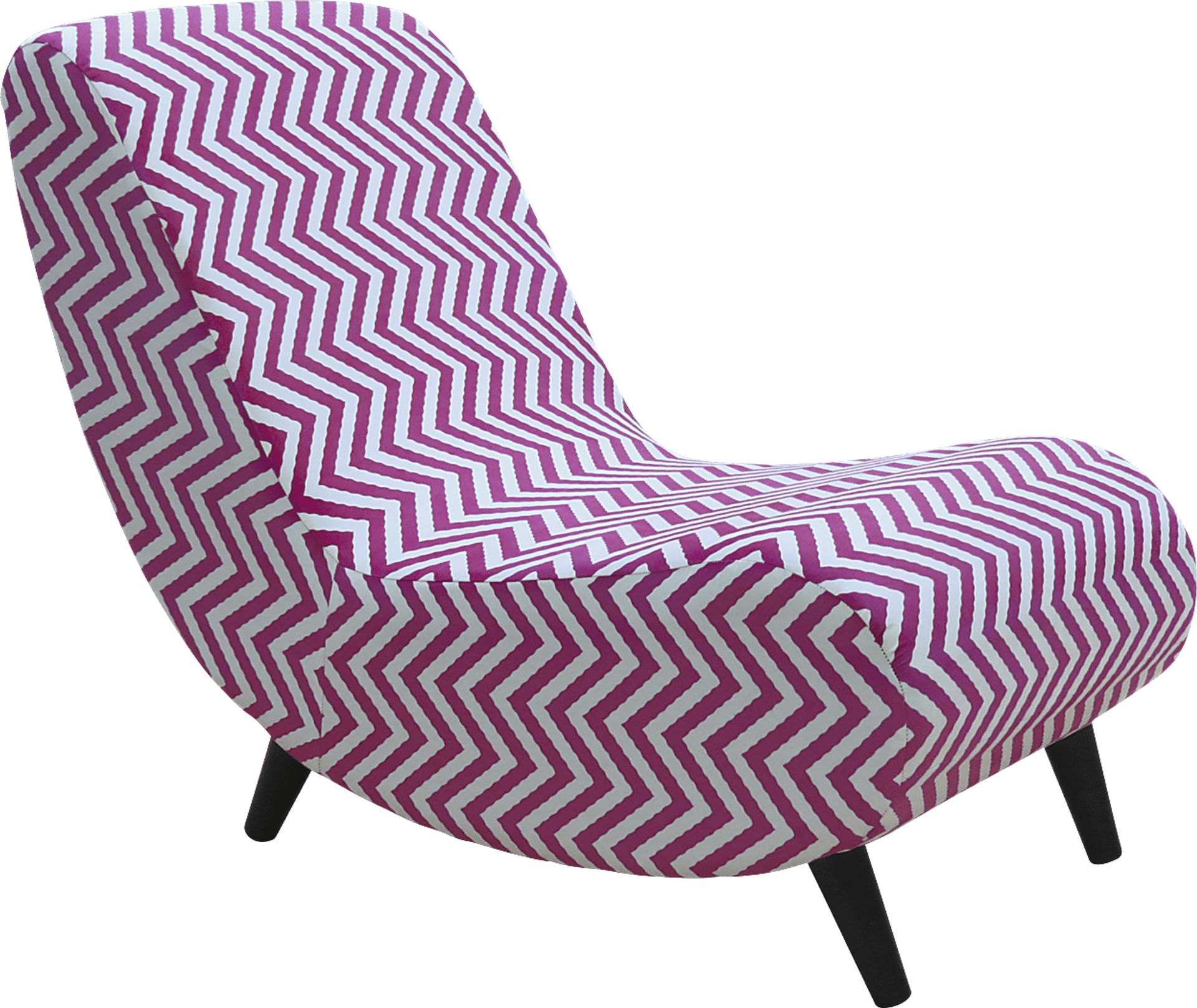 Mostly Mod Pink Chevron Lounge Chair - Image 1