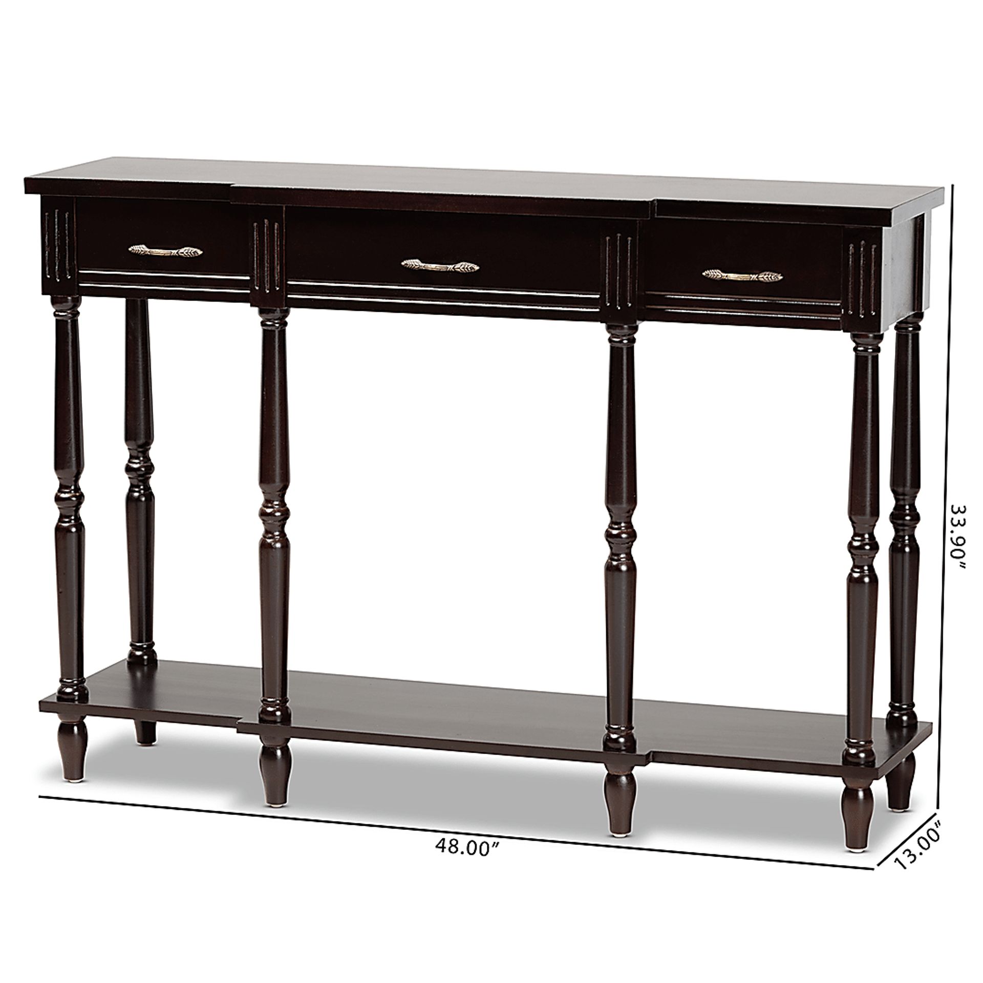 Motlow Dark Brown Sofa Table - Image 9