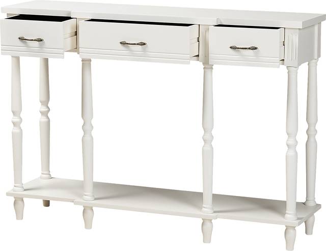 Motlow White Sofa Table - Thumbnail - Image 2