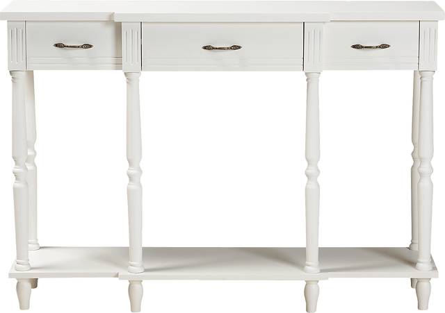 Motlow White Sofa Table - Thumbnail - Image 3