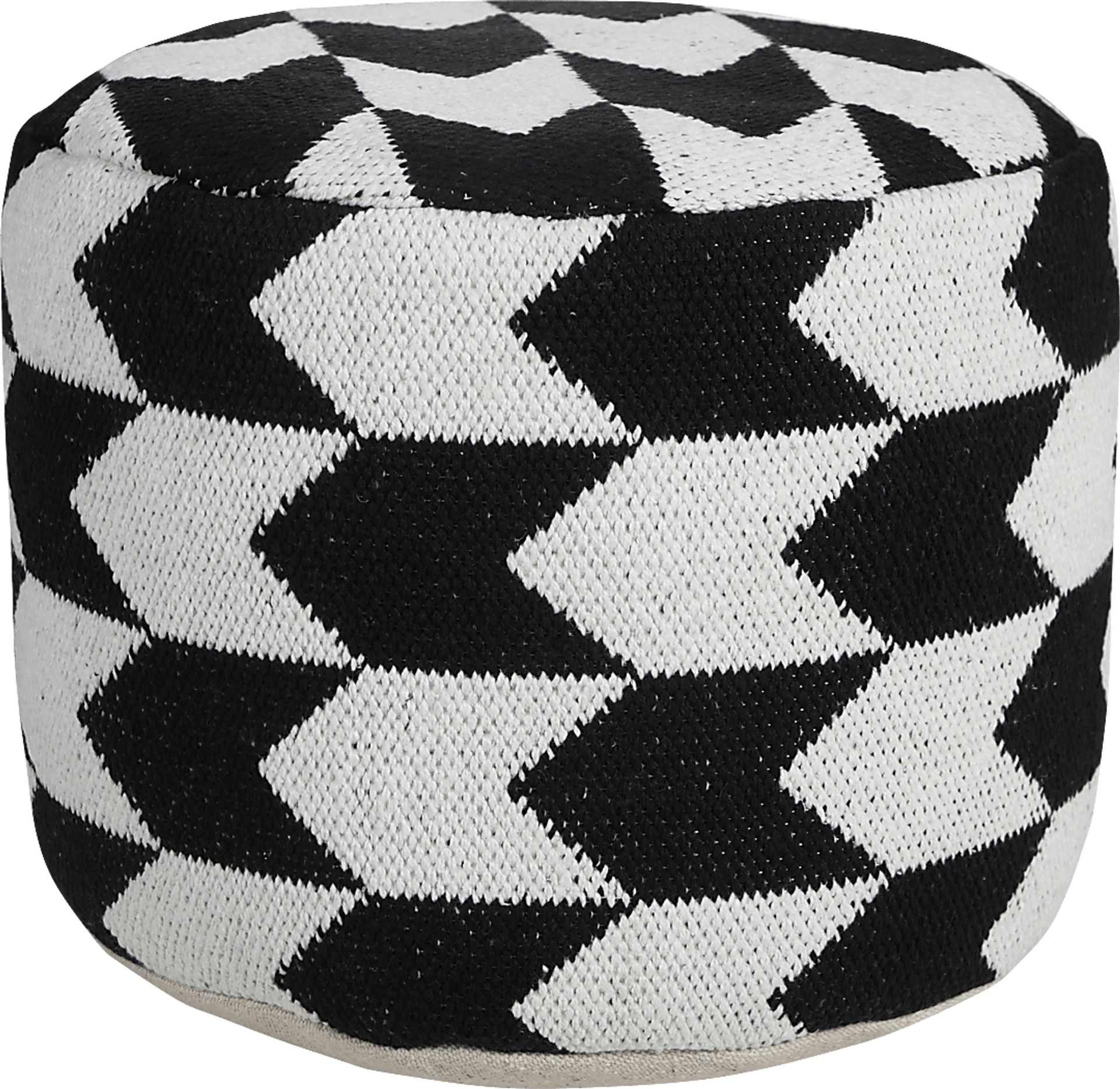 Motyn Black Pouf - Image 3