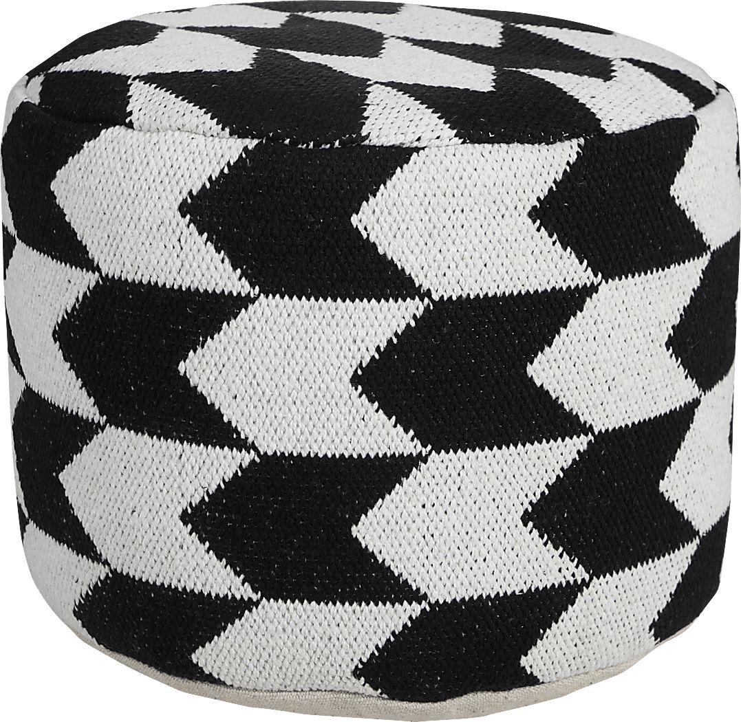 Motyn Black Pouf