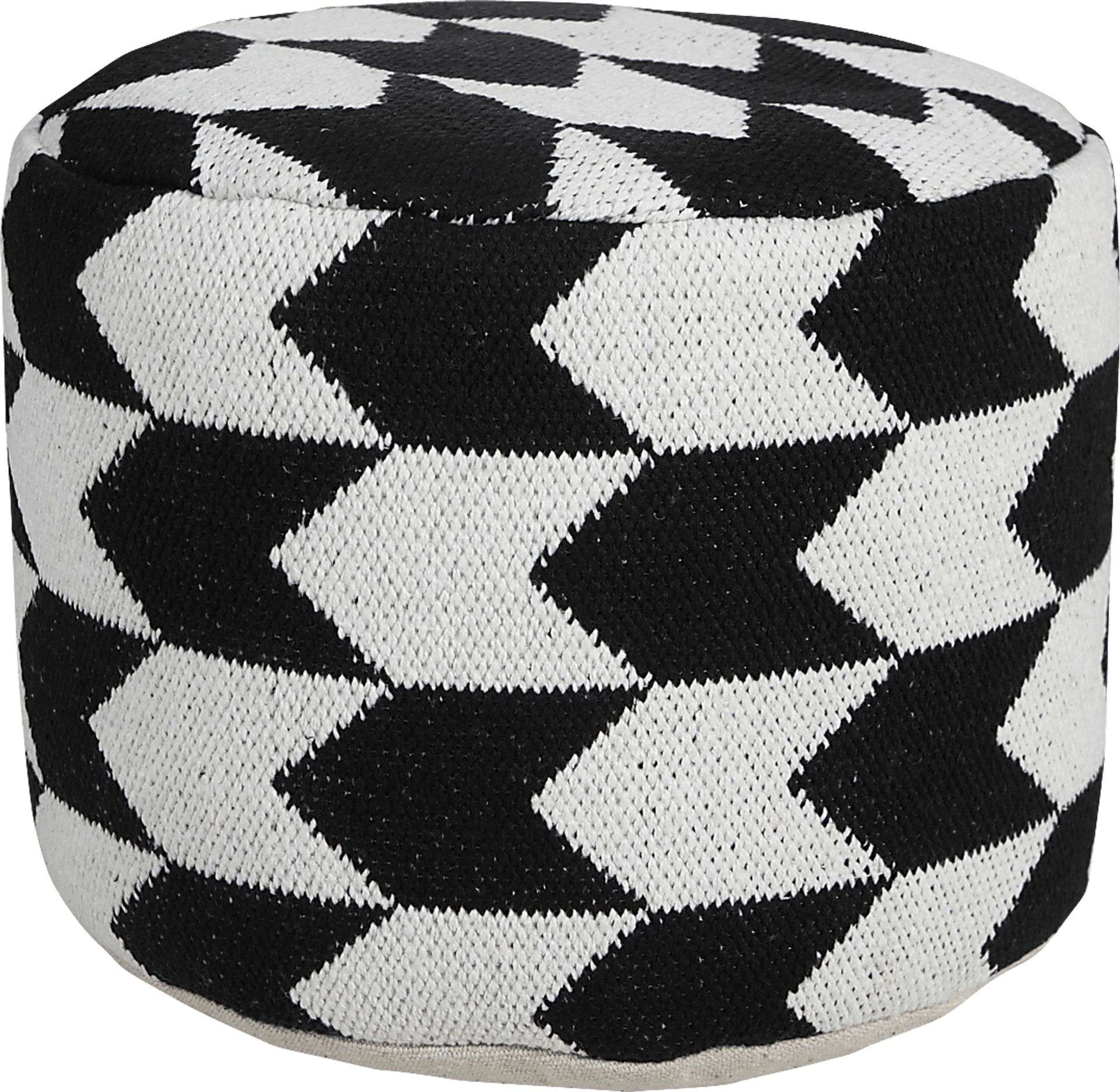 Motyn Black Pouf - Image 1