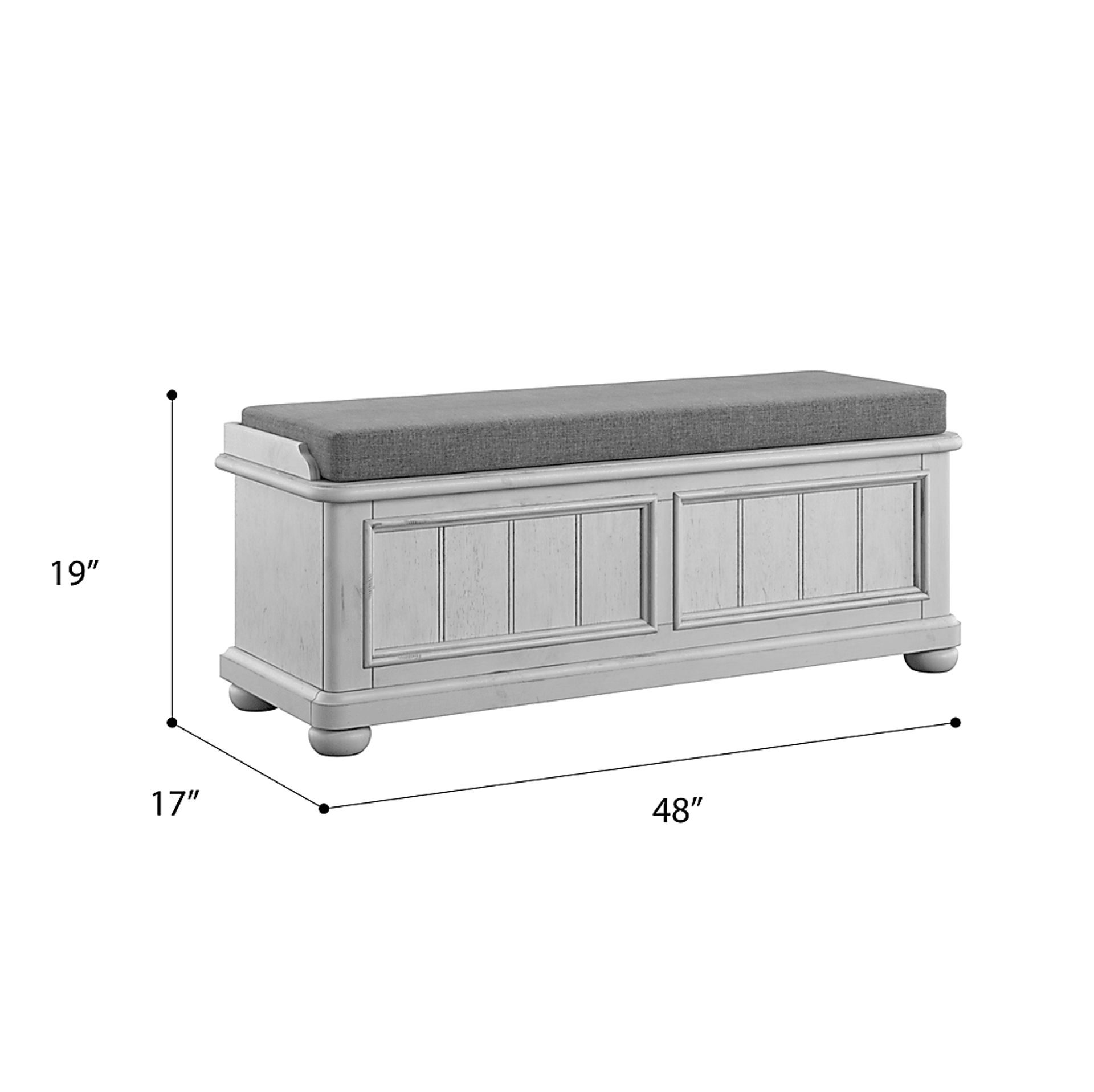 Mouffetard Gray Storage Bench - Image 6