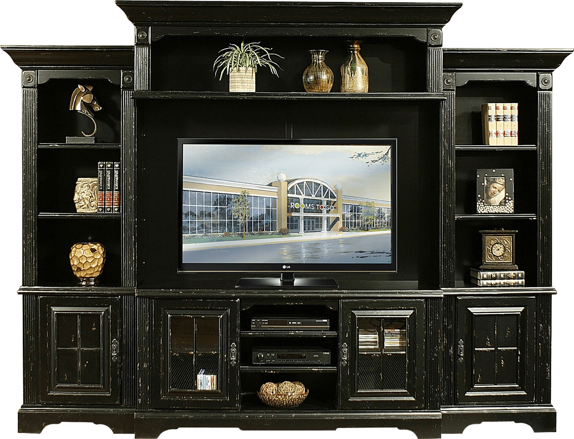 Mountain Bluff Black 5 Pc Wall Unit - Image 1