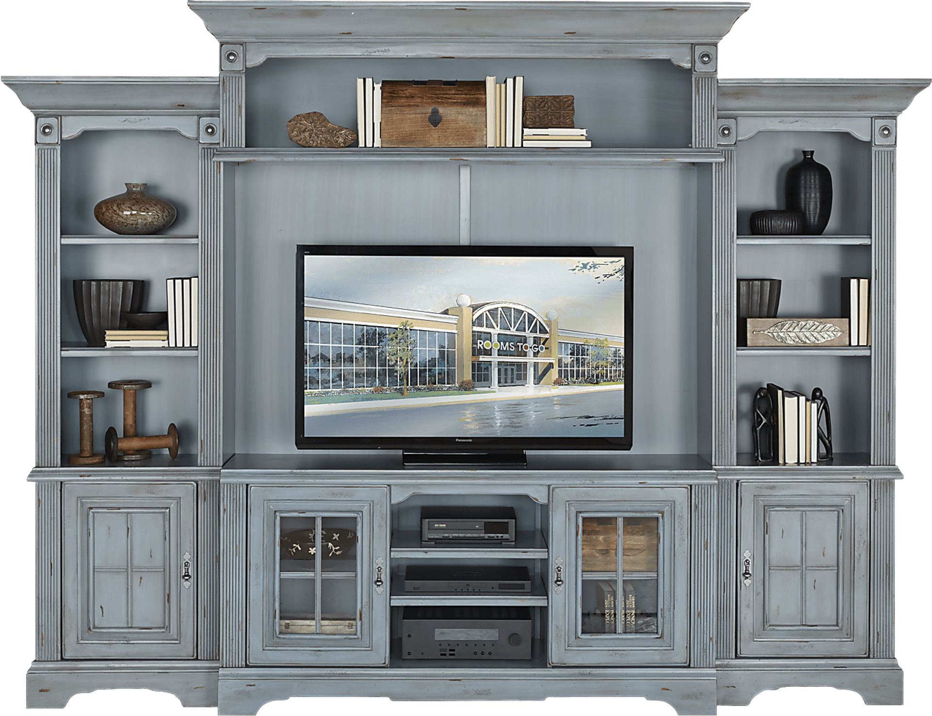 Mountain Bluff Blue 5 Pc Wall Unit - Image 1