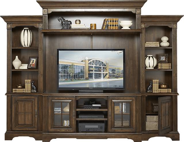Mountain Bluff Dark Cherry 5 Pc Wall Unit - Thumbnail - Image 1