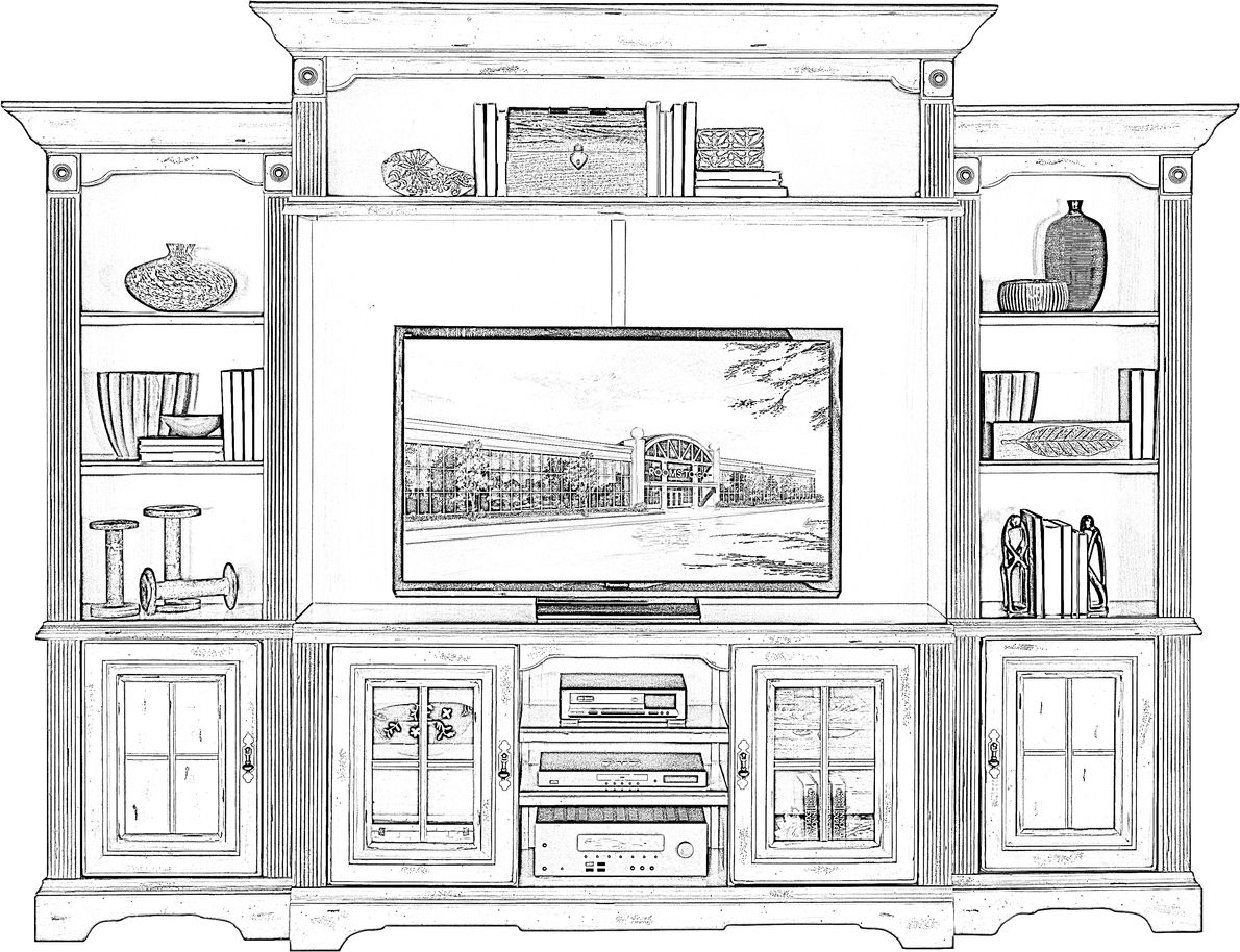 Mountain Bluff Gray 5 Pc Wall Unit