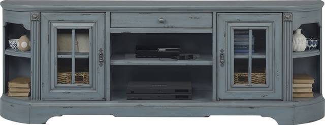 Mountain Bluff II Blue 88 in. Console - Thumbnail - Image 2