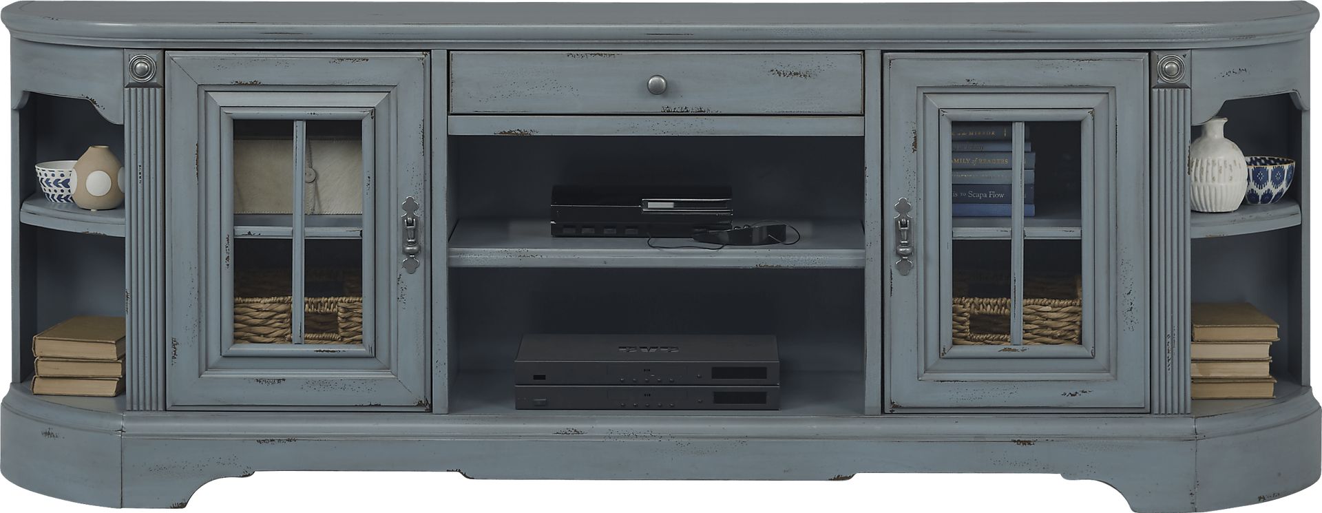 Mountain Bluff II Blue 88 in. Console - Image 2