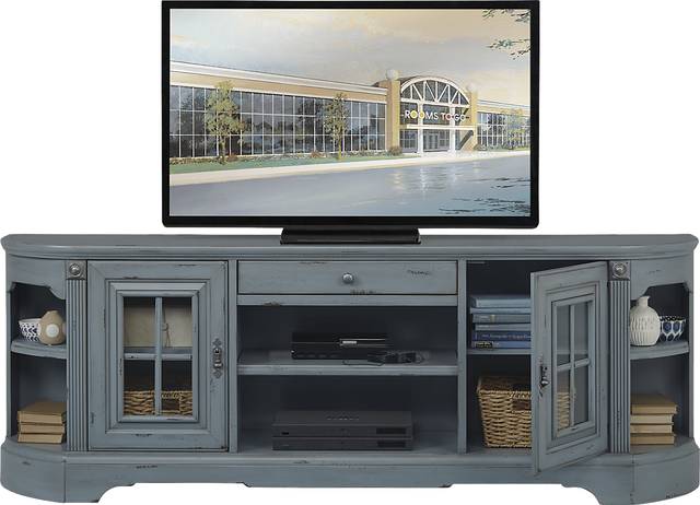 Mountain Bluff II Blue 88 in. Console - Thumbnail - Image 3