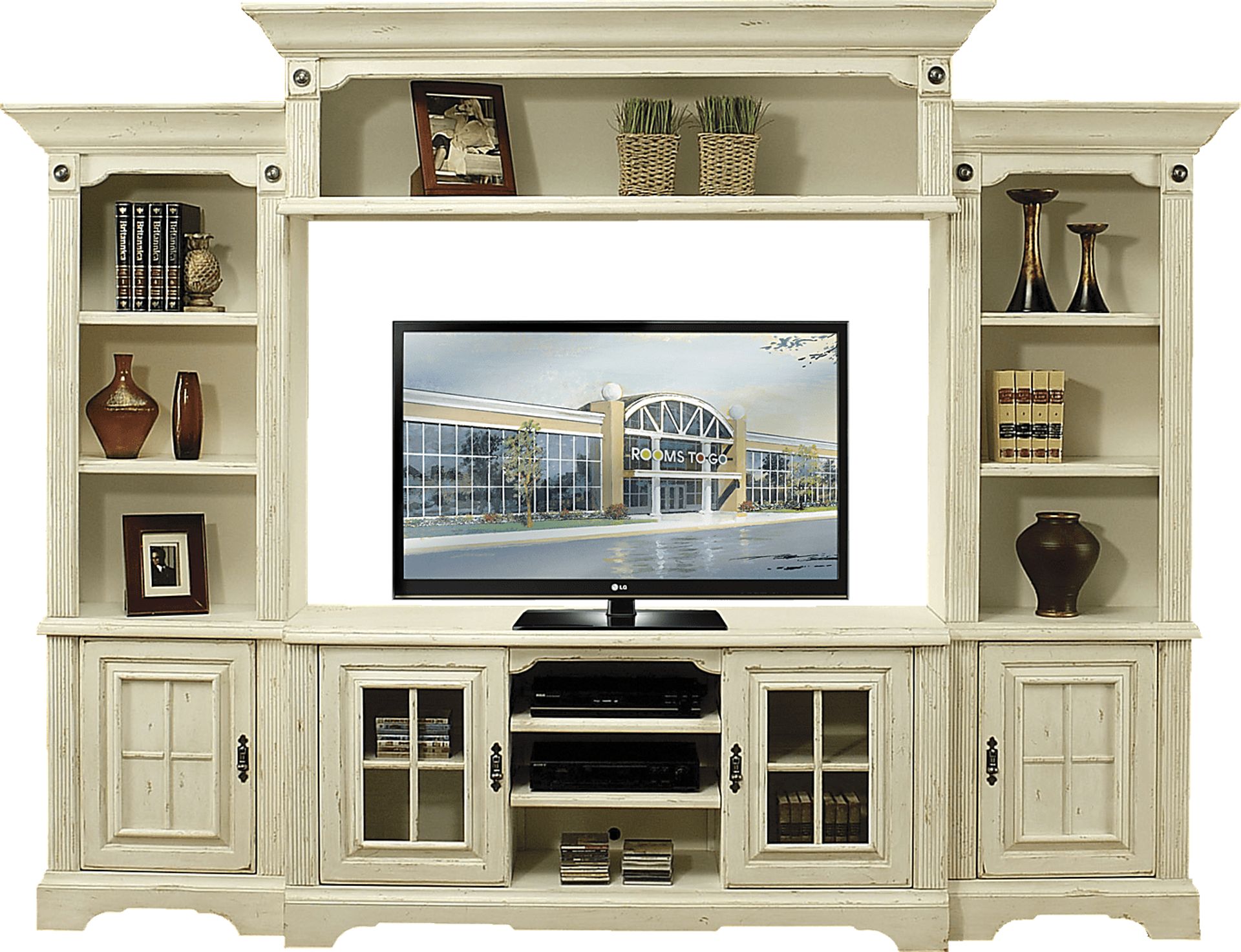 Mountain Bluff White 4 Pc Wall Unit - Image 1
