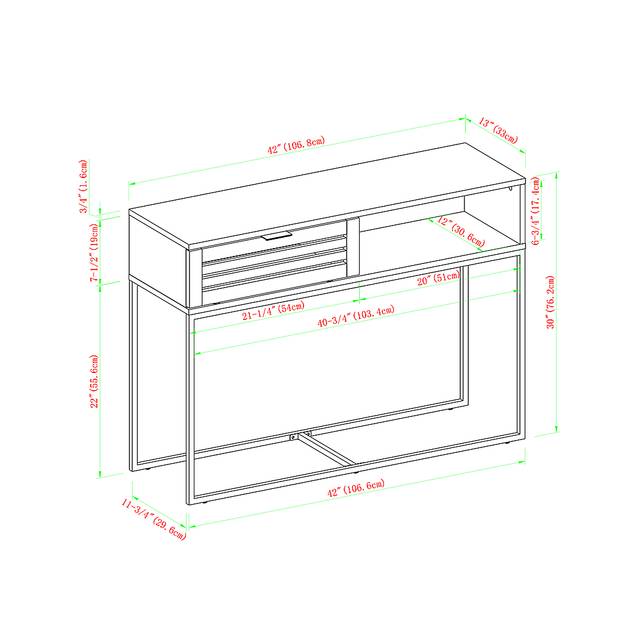 Mountain Brook Gray Sofa Table - Thumbnail - Image 5