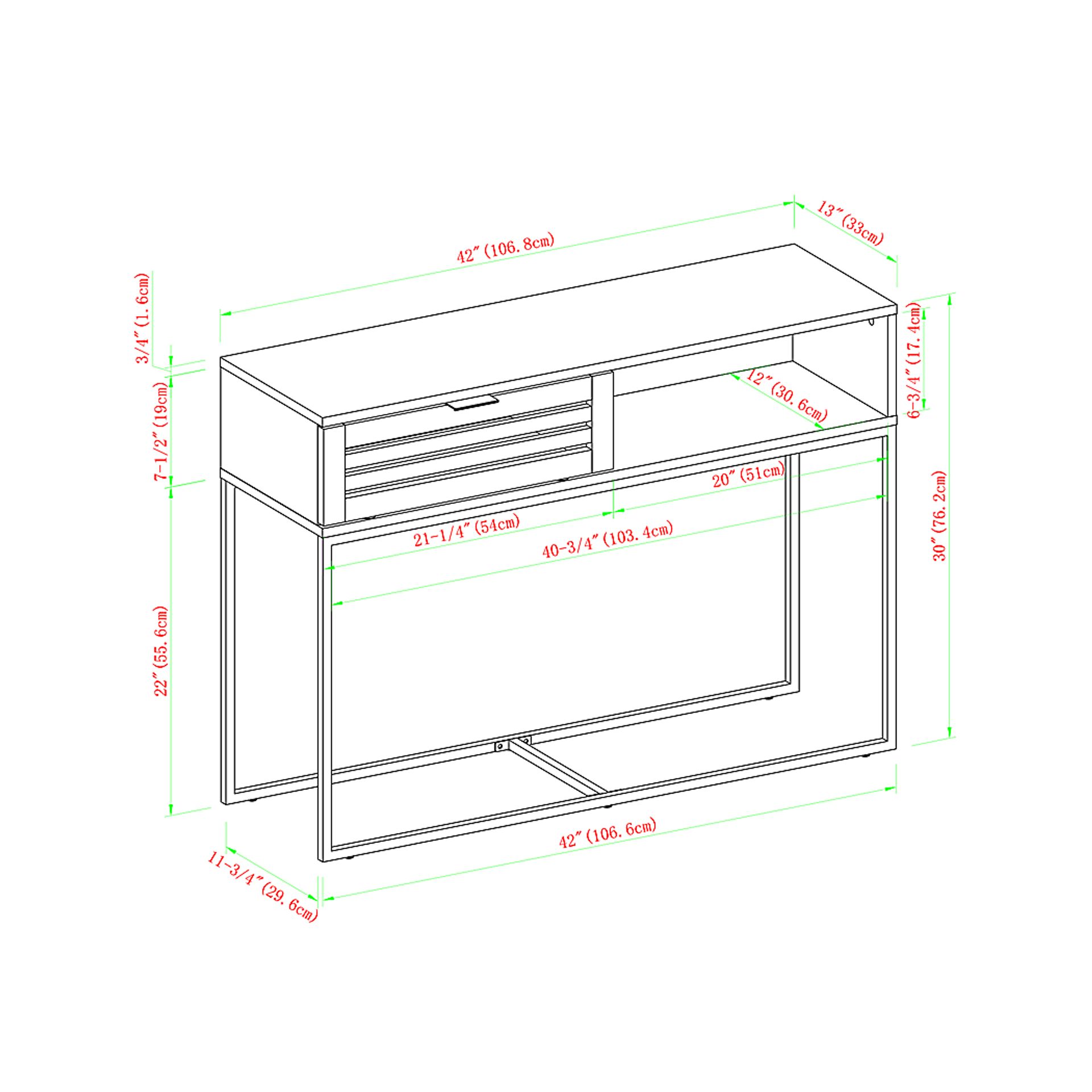 Mountain Brook Gray Sofa Table - Image 5