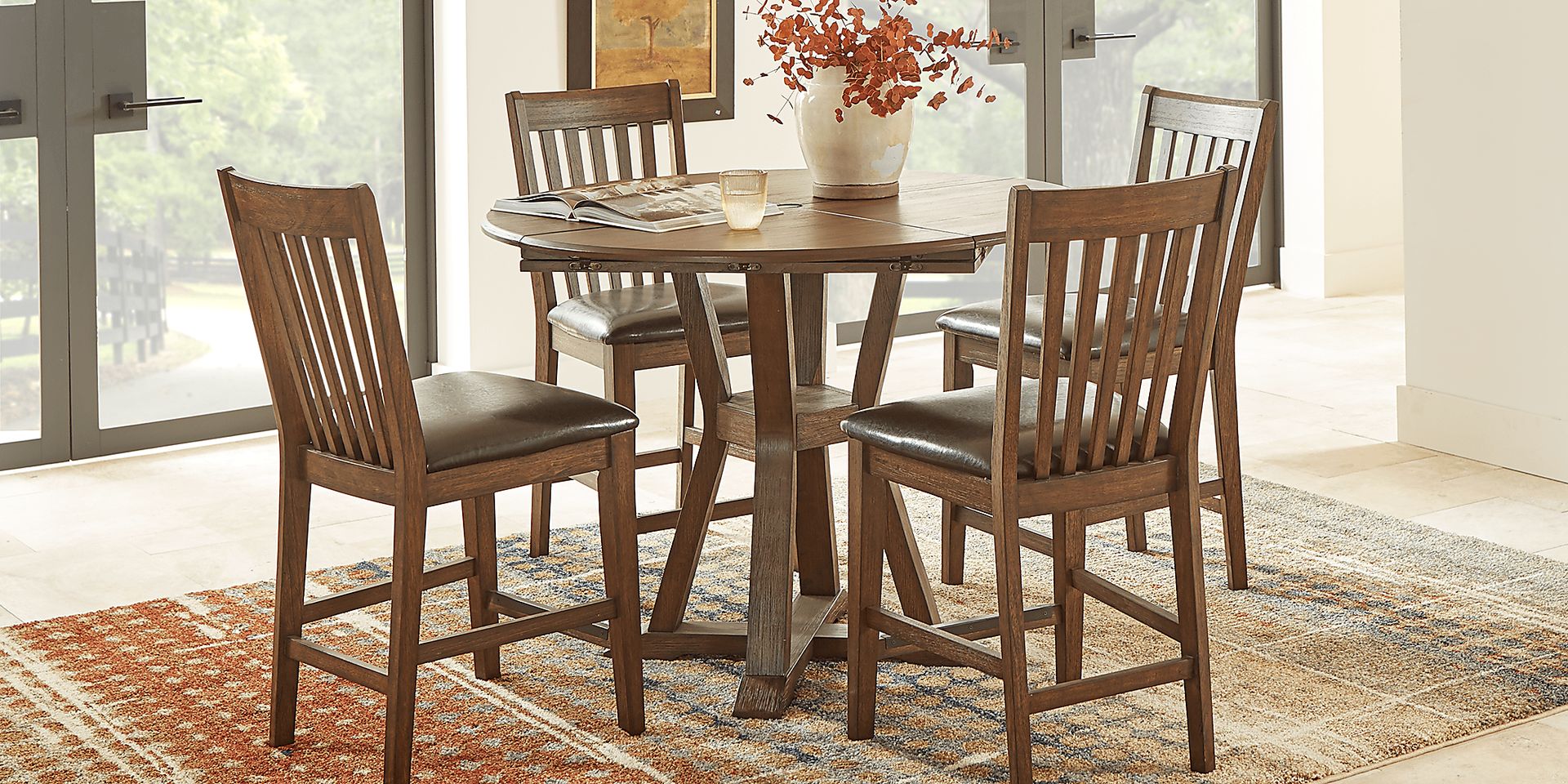Mountain View Oak 5 Pc Counter Height Dining Room - Image 1