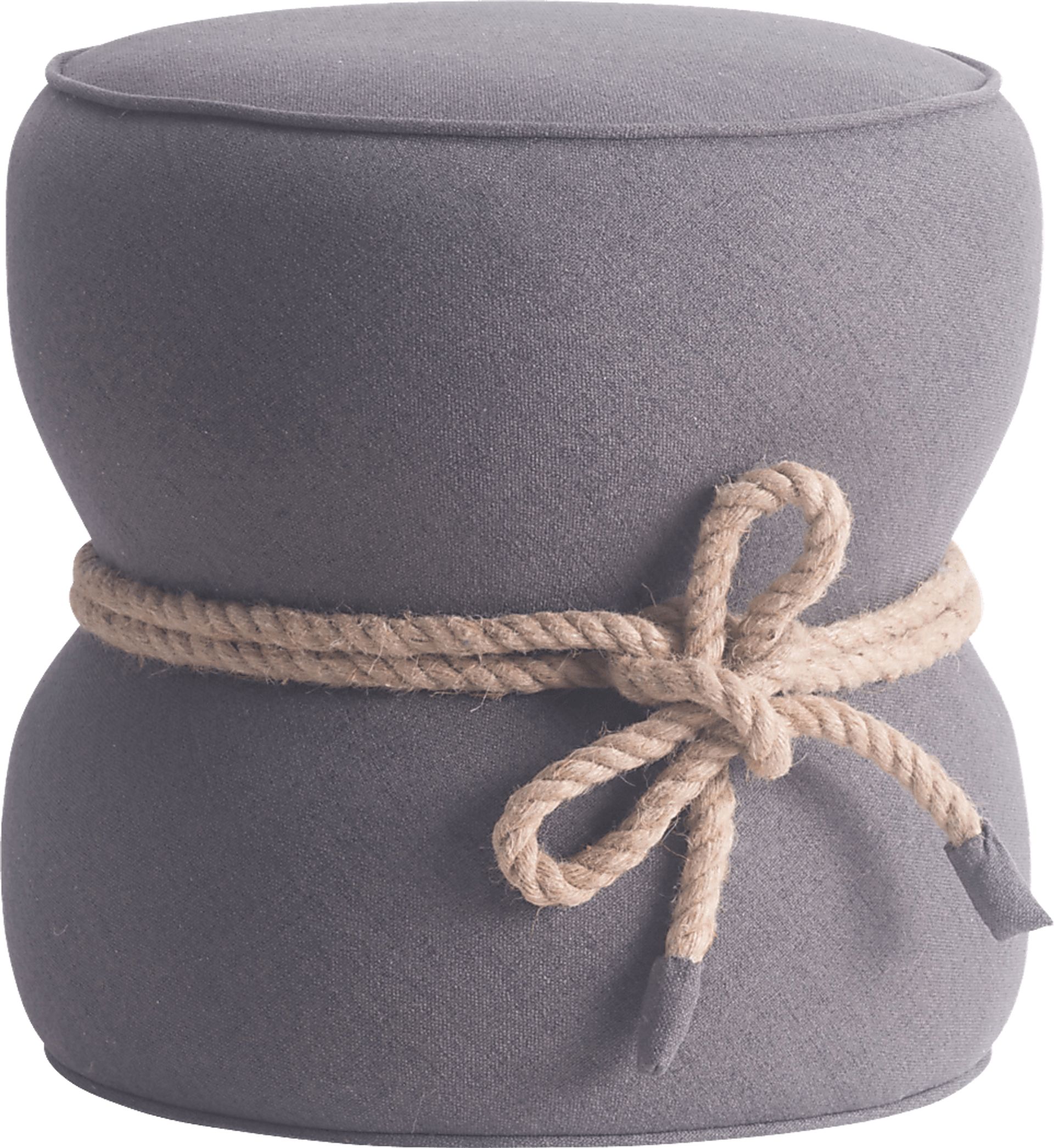 Moussey Gray Ottoman - Image 1