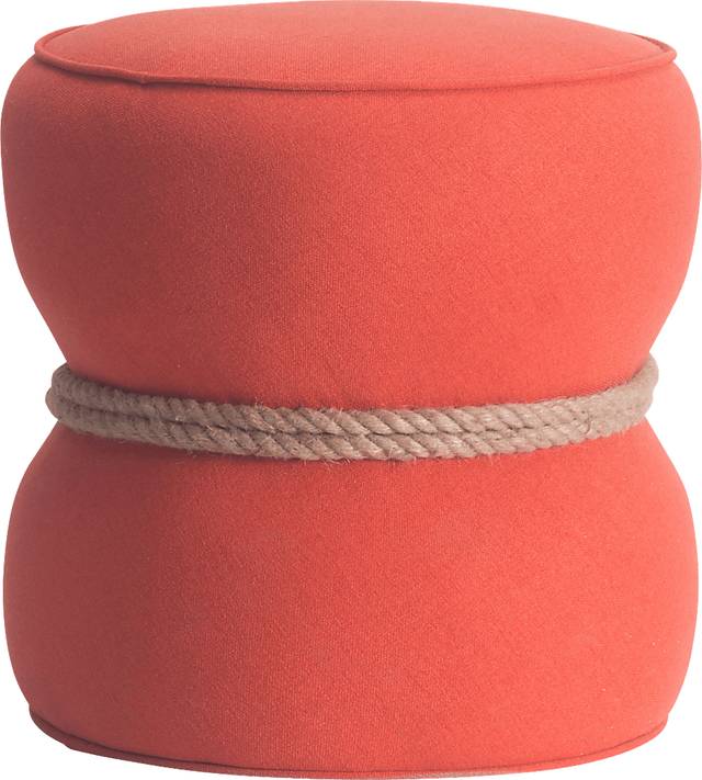 Moussey Orange Ottoman - Thumbnail - Image 2