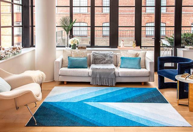 Moyamo Blue 7'10 x 10' Rug - Thumbnail - Image 2
