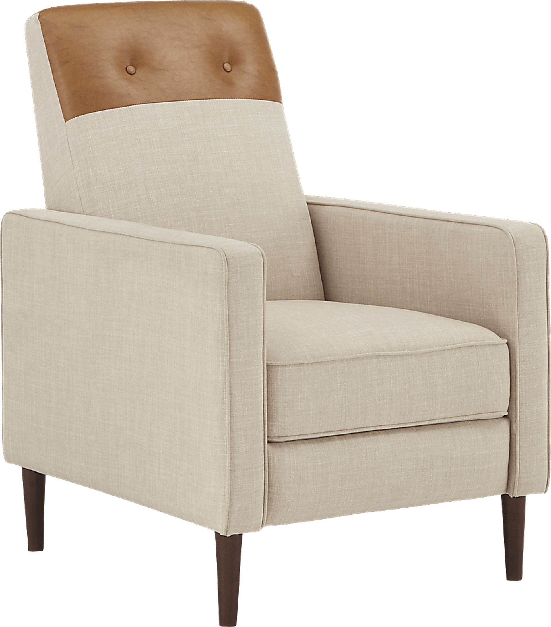 Moylan Beige Pushback Recliner - Image 1