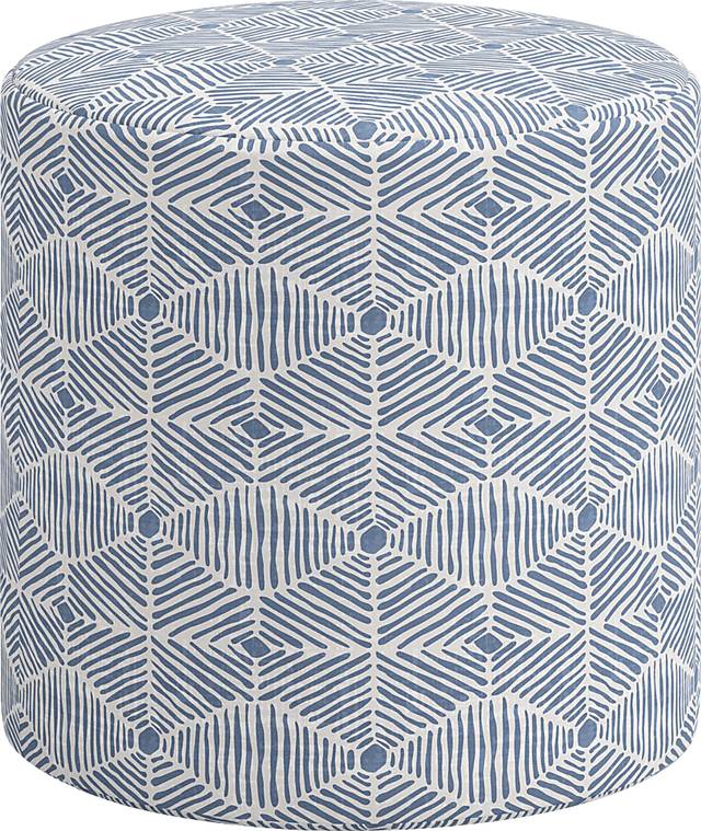 Moyle Blue Ottoman - Thumbnail - Image 1