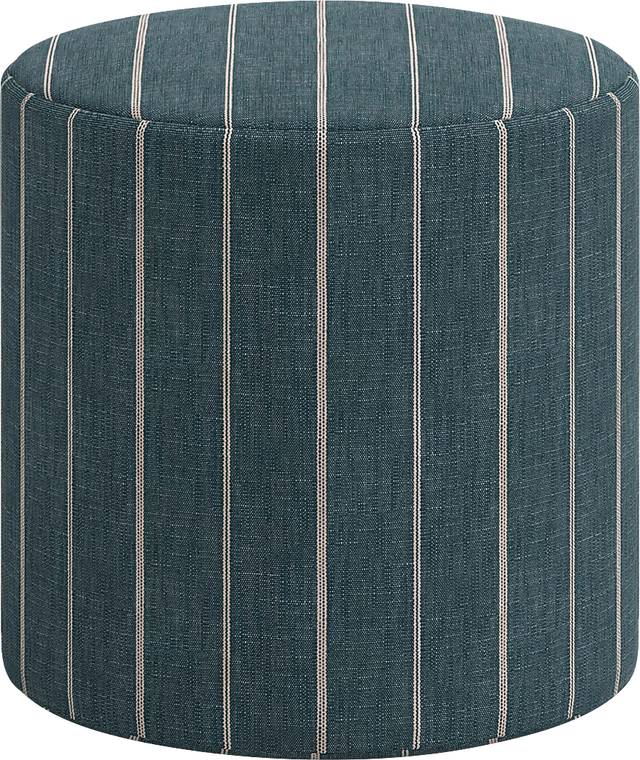 Moyle Dark Blue Ottoman - Thumbnail - Image 3