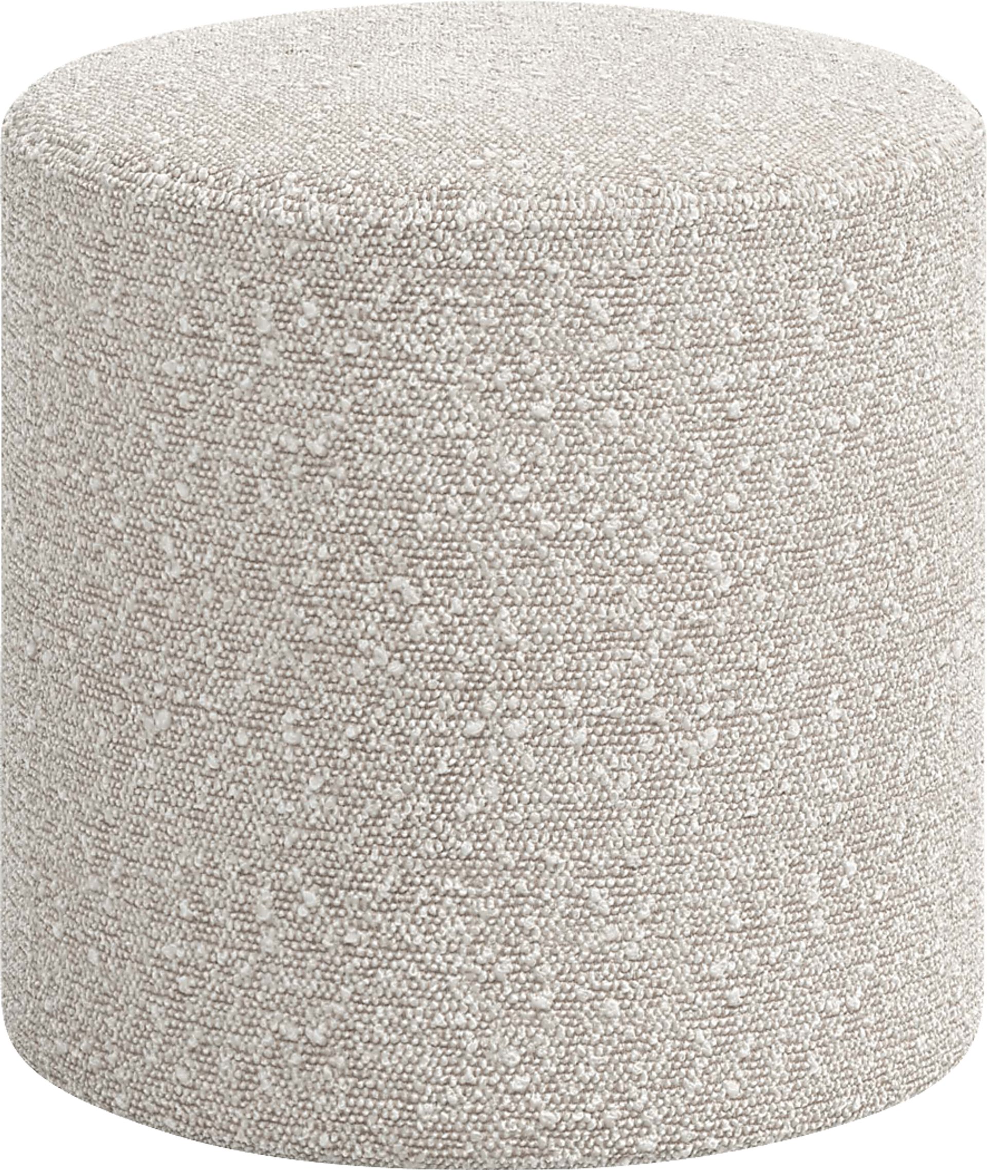 Moyle White Ottoman - Image 3