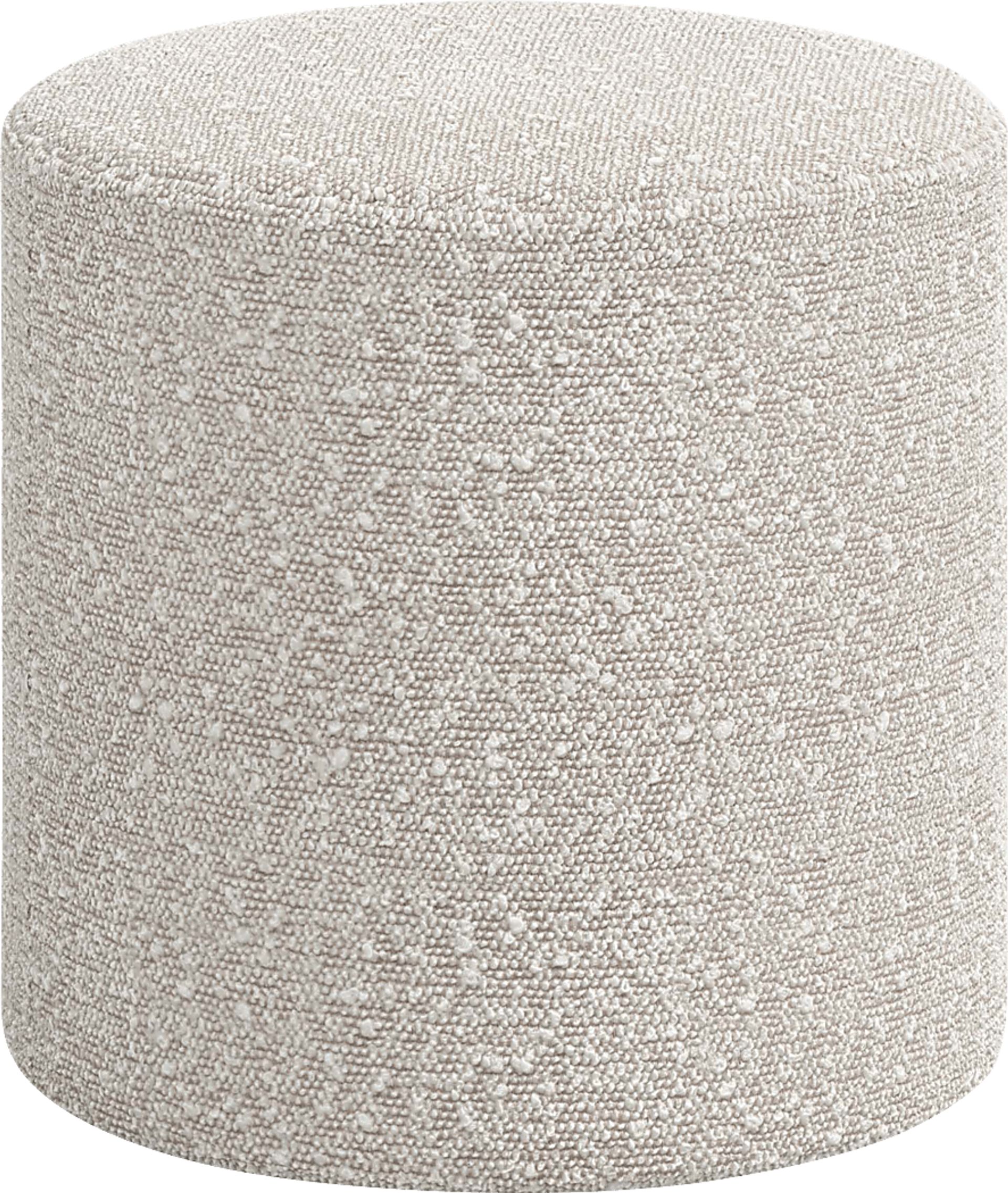 Moyle White Ottoman - Image 1